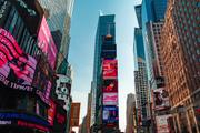 Sundown in Time Square