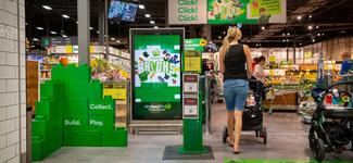 Shows an example of an in-store display operated by Cartology and running on Broadsign